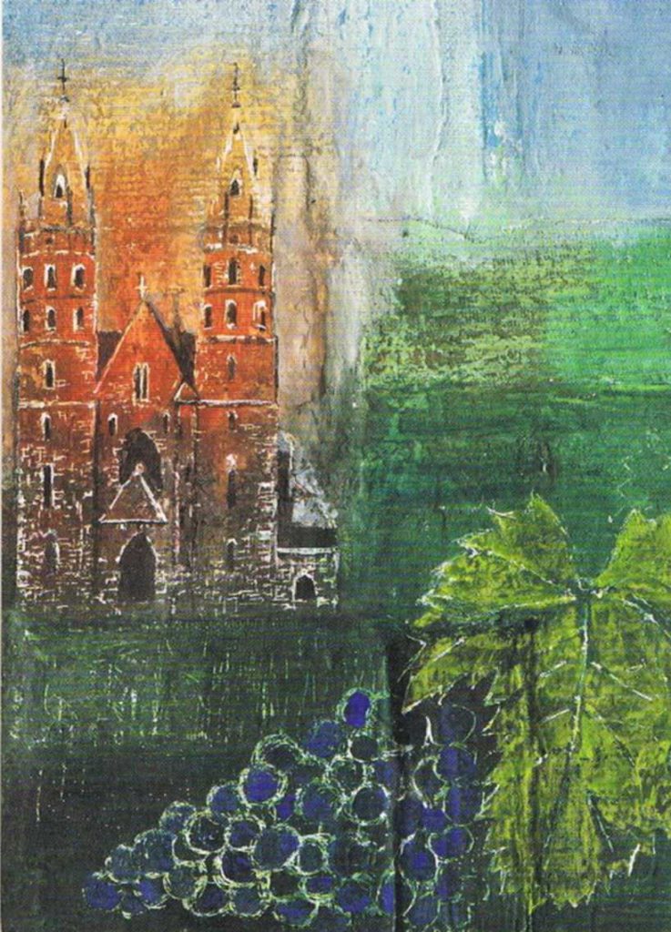 Liebfrauenkirche,Reliefbild und Postkarte